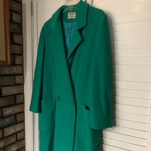 Vintage Wellington Fashions “Cashmere Like” Green Coat Medium